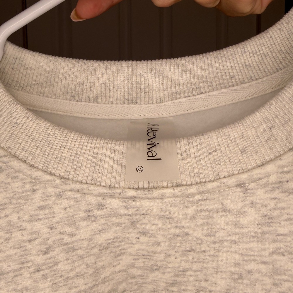 AS Revival Womens 87‎ Graphic Sweatshirt Light Heather Grey Size XS NWT - Picture 7 of 7